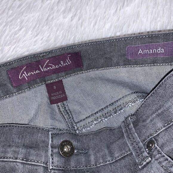 Gloria Vanderbilt Women's Classic Amanda High Rise Tapered Jean 8 Short - Picture 15 of 16